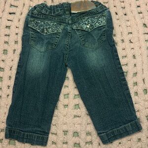 Stylish Blue kids capri Jeans